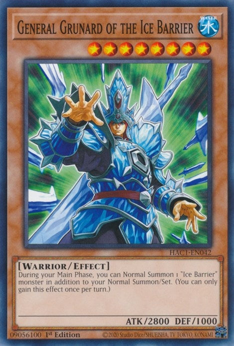 Image for General Grunard of the Ice Barrier (Hidden Arsenal: Chapter 1) (HAC1-EN042) - YuGiOh