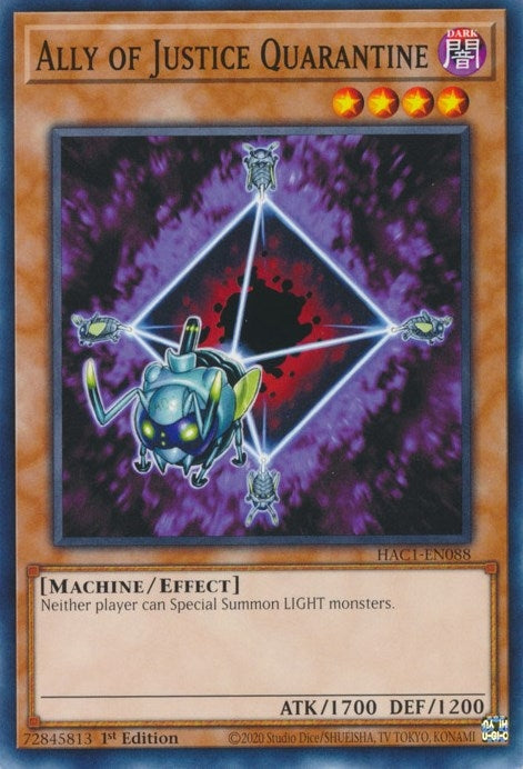 Image for Ally of Justice Quarantine (Hidden Arsenal: Chapter 1) (HAC1-EN088) - YuGiOh
