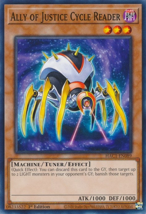 Image for Ally of Justice Cycle Reader (Hidden Arsenal: Chapter 1) (HAC1-EN089) - YuGiOh