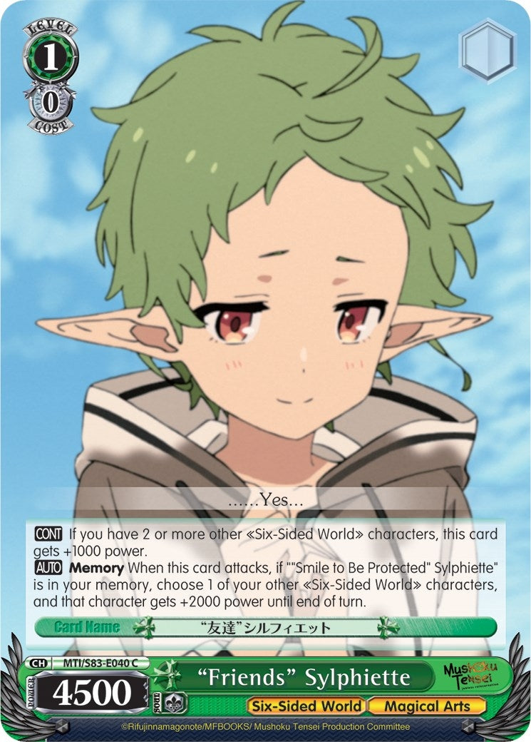 Image for "Friends" Sylphiette (Mushoku Tensei: Jobless Reincarnation) (MTI/S83-E040 C) - Weiss Schwarz