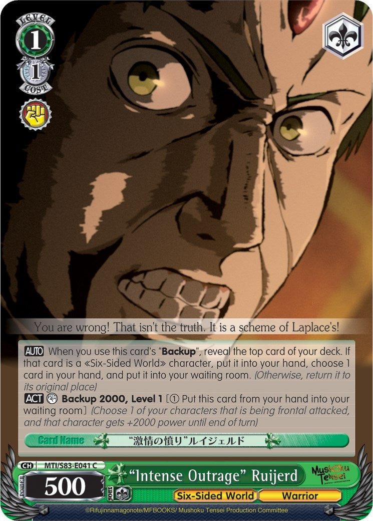 Image for "Intense Outrage" Ruijerd (Mushoku Tensei: Jobless Reincarnation) (MTI/S83-E041 C) - Weiss Schwarz