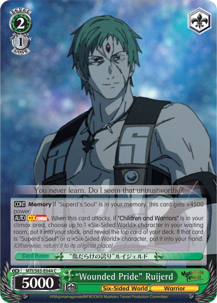 Image for "Wounded Pride" Ruijerd (Mushoku Tensei: Jobless Reincarnation) (MTI/S83-E044 C) - Weiss Schwarz