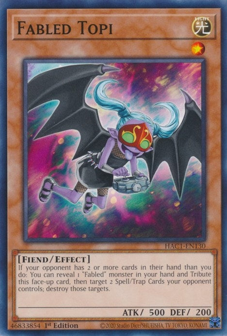Image for Fabled Topi (Hidden Arsenal: Chapter 1) (HAC1-EN130) - YuGiOh