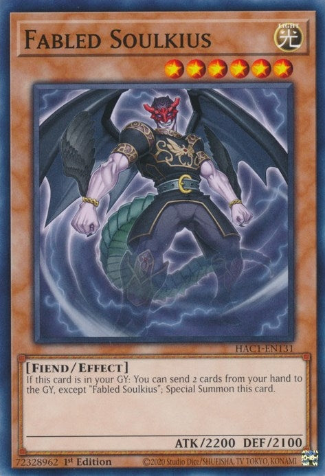 Image for Fabled Soulkius (Hidden Arsenal: Chapter 1) (HAC1-EN131) - YuGiOh