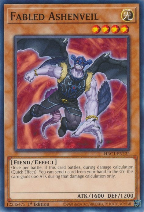 Image for Fabled Ashenveil (Hidden Arsenal: Chapter 1) (HAC1-EN134) - YuGiOh