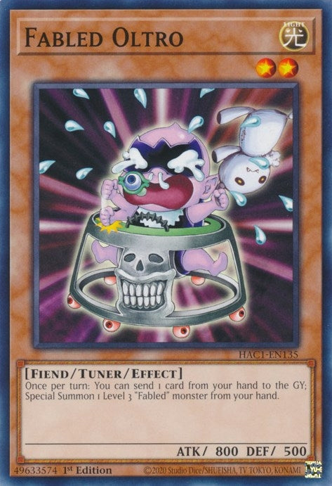 Image for Fabled Oltro (Hidden Arsenal: Chapter 1) (HAC1-EN135) - YuGiOh