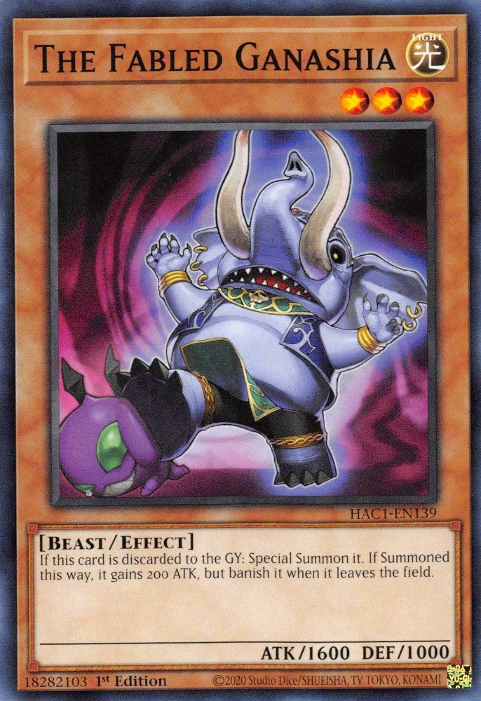 Image for The Fabled Ganashia (Hidden Arsenal: Chapter 1) (HAC1-EN139) - YuGiOh