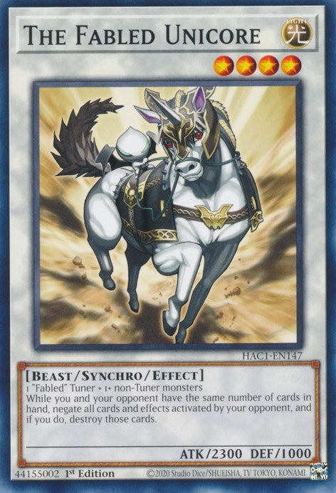 Image for The Fabled Unicore (Hidden Arsenal: Chapter 1) (HAC1-EN147) - YuGiOh