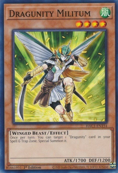 Image for Dragunity Militum (Hidden Arsenal: Chapter 1) (HAC1-EN154) - YuGiOh