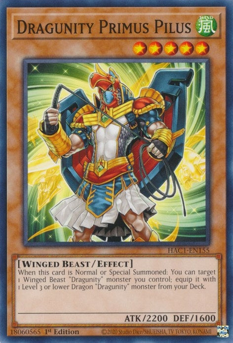 Image for Dragunity Primus Pilus (Hidden Arsenal: Chapter 1) (HAC1-EN155) - YuGiOh