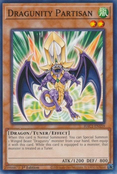 Image for Dragunity Partisan (Hidden Arsenal: Chapter 1) (HAC1-EN159) - YuGiOh