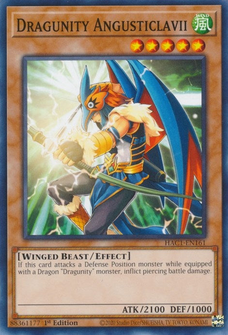 Image for Dragunity Angusticlavii (Hidden Arsenal: Chapter 1) (HAC1-EN161) - YuGiOh