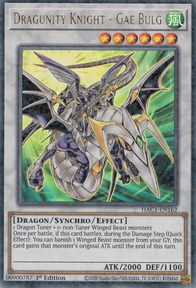 Image for Dragunity Knight - Gae Bulg (Duel Terminal) (Hidden Arsenal: Chapter 1) (HAC1-EN162) - YuGiOh