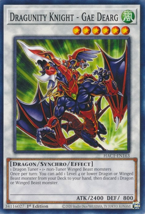 Image for Dragunity Knight - Gae Dearg (Hidden Arsenal: Chapter 1) (HAC1-EN163) - YuGiOh