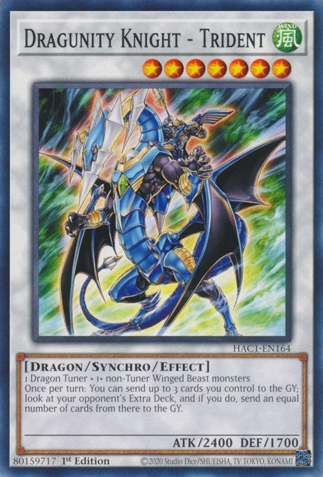 Image for Dragunity Knight - Trident (Hidden Arsenal: Chapter 1) (HAC1-EN164) - YuGiOh