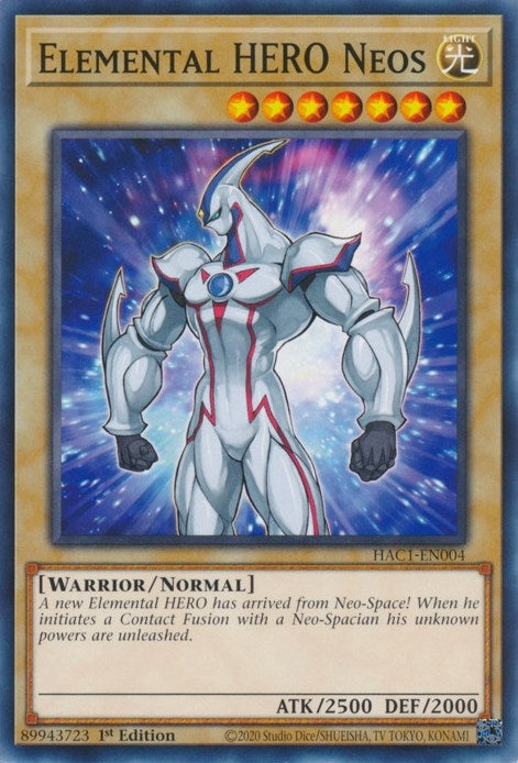 Image for Elemental HERO Neos (Hidden Arsenal: Chapter 1) (HAC1-EN004) - YuGiOh