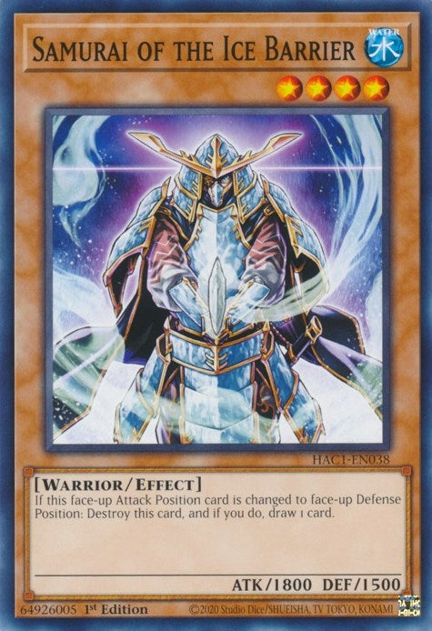 Image for Samurai of the Ice Barrier (Hidden Arsenal: Chapter 1) (HAC1-EN038) - YuGiOh