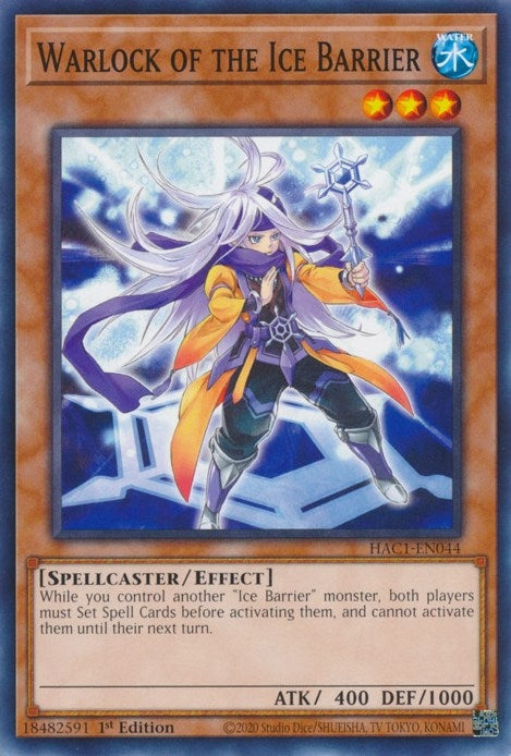 Image for Warlock of the Ice Barrier (Hidden Arsenal: Chapter 1) (HAC1-EN044) - YuGiOh