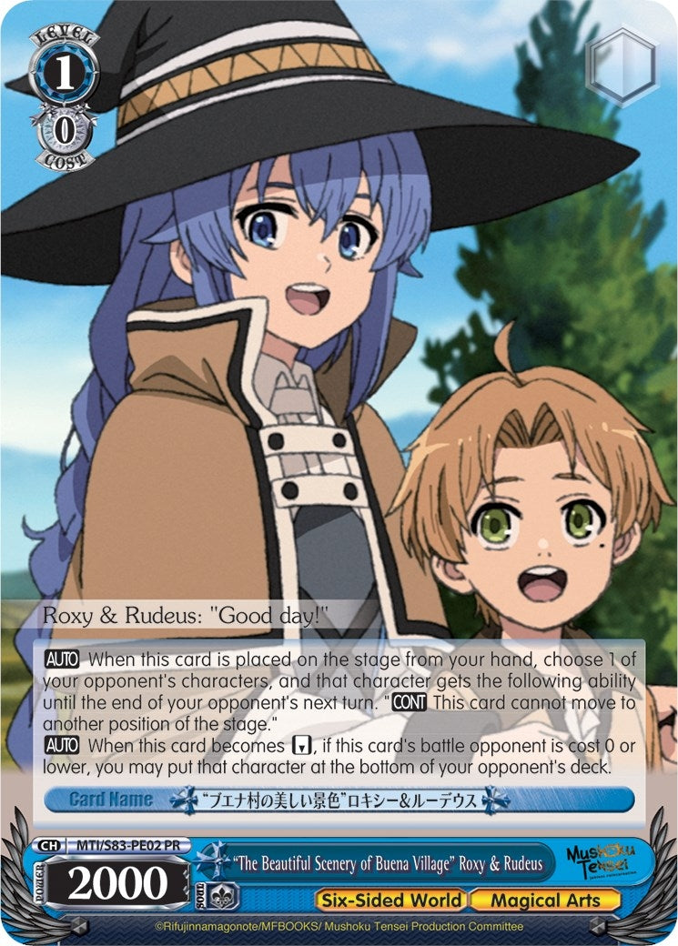 Image for "The Beautiful Scenery of Buena Village" Roxy & Rudeus (Mushoku Tensei: Jobless Reincarnation) (MTI/S83-PE02 PR) - Weiss Schwarz
