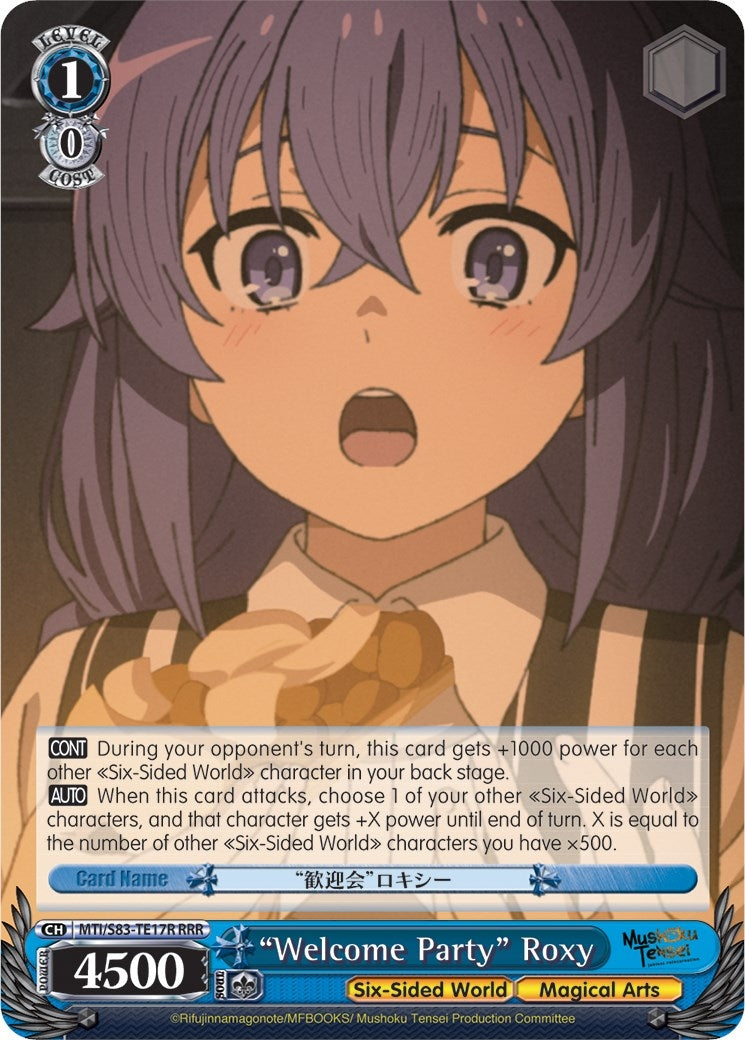 Image for "Welcome Party" Roxy (RRR) (Mushoku Tensei: Jobless Reincarnation) (MTI/S83-TE17R RRR) - Weiss Schwarz