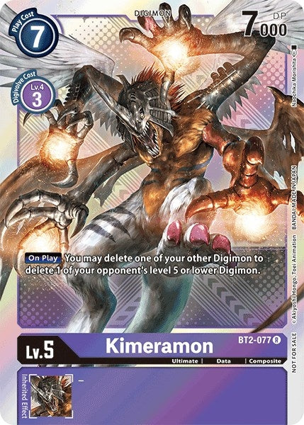 Image for Kimeramon - BT2-077 (Official Tournament Pack Vol.4) (BT01-03A) (BT2-077 R) - Digimon Card Game