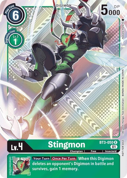 Image for Stingmon - BT3-050 (Official Tournament Pack Vol.4) (BT01-03A) (BT3-050 R) - Digimon Card Game