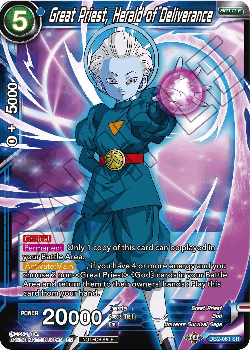 Image for Great Priest, Herald of Deliverance (Tournament Pack Vol. 7) (Tournament Promotion Cards) (DB2-061) - Dragon Ball Super: Masters