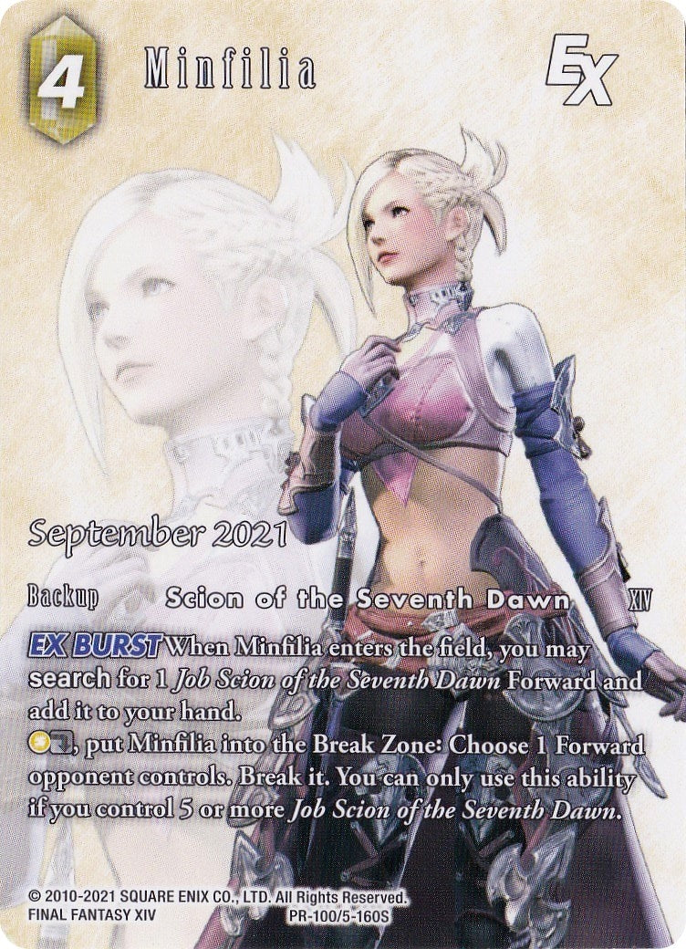 Image for Minfilia EX (September 2021) (FF: Promo Cards) (PR-100/5-160S) - Final Fantasy TCG
