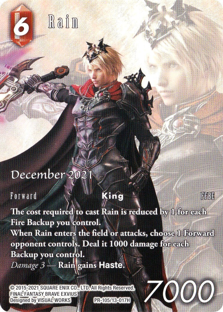 Image for Rain (December 2021) (FF: Promo Cards) (PR-105/13-017H) - Final Fantasy TCG