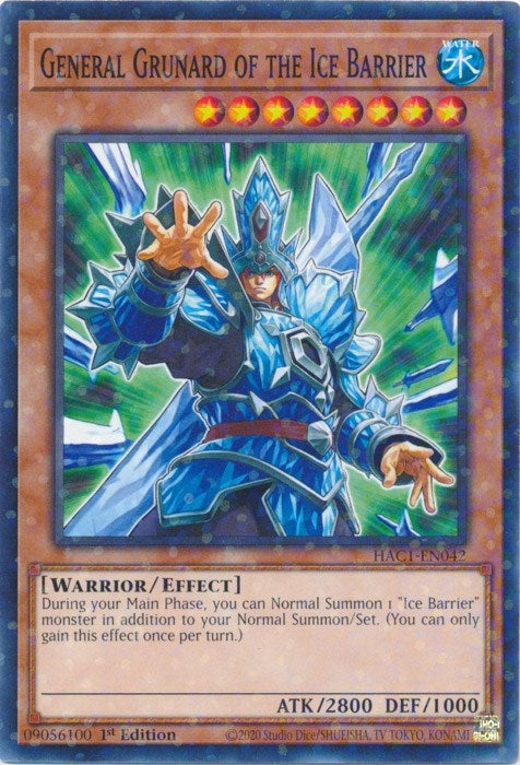 Image for General Grunard of the Ice Barrier (Duel Terminal) (Hidden Arsenal: Chapter 1) (HAC1-EN042) - YuGiOh