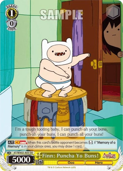 Image for Finn: Puncha Yo Buns! (Adventure Time) (AT/WX02-A03) - Weiss Schwarz