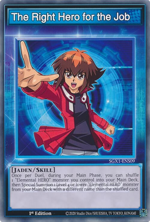 Image for The Right Hero for the Job (Speed Duel GX: Duel Academy Box) (SGX1-ENS09) - YuGiOh