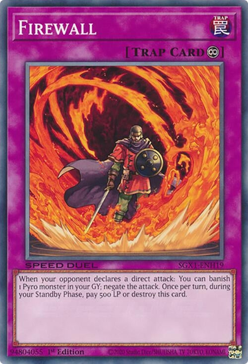 Image for Firewall (Speed Duel GX: Duel Academy Box) (SGX1-ENH19) - YuGiOh