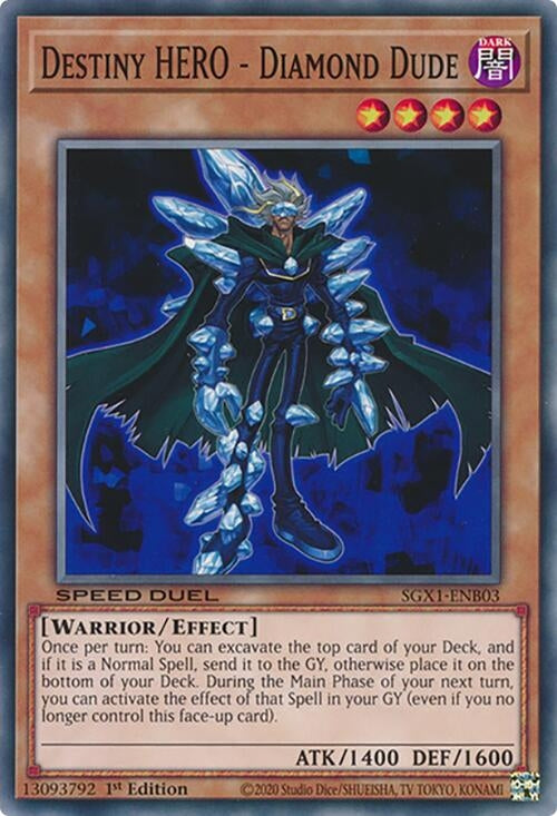 Image for Destiny HERO - Diamond Dude (Speed Duel GX: Duel Academy Box) (SGX1-ENB03) - YuGiOh