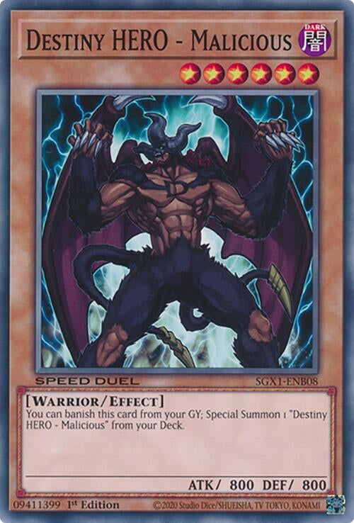 Image for Destiny HERO - Malicious (Speed Duel GX: Duel Academy Box) (SGX1-ENB08) - YuGiOh