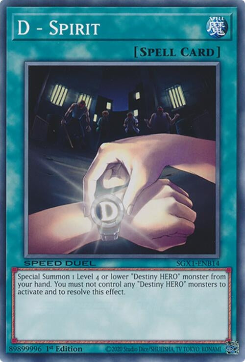 Image for D - Spirit (Speed Duel GX: Duel Academy Box) (SGX1-ENB14) - YuGiOh