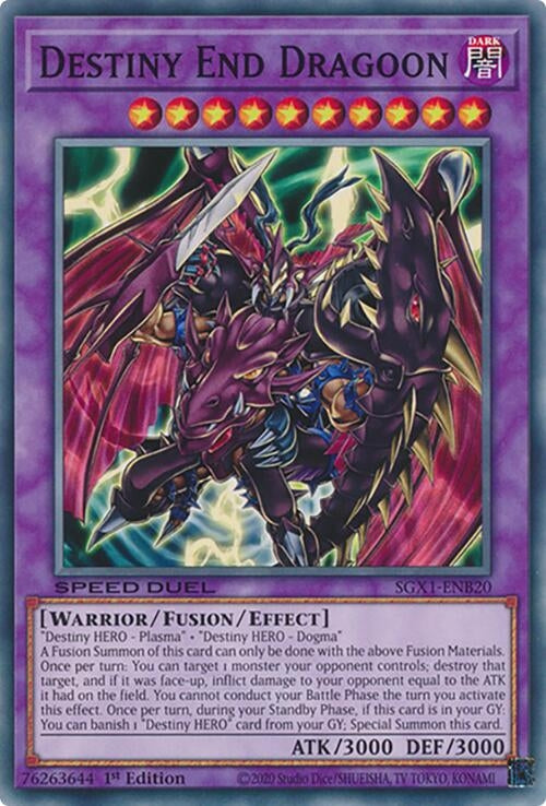 Image for Destiny End Dragoon (Speed Duel GX: Duel Academy Box) (SGX1-ENB20) - YuGiOh