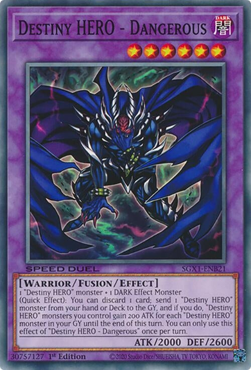 Image for Destiny HERO - Dangerous (Speed Duel GX: Duel Academy Box) (SGX1-ENB21) - YuGiOh
