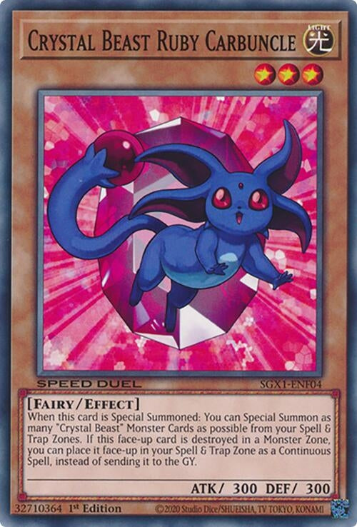 Image for Crystal Beast Ruby Carbuncle (Speed Duel GX: Duel Academy Box) (SGX1-ENF04) - YuGiOh
