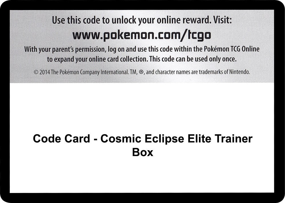 Image for Code Card - Cosmic Eclipse Elite Trainer Box - Pokemon