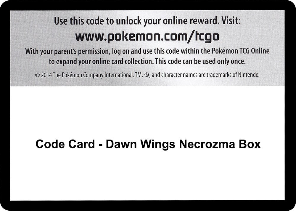Image for Code Card - Dawn Wings Necrozma Box - Pokemon