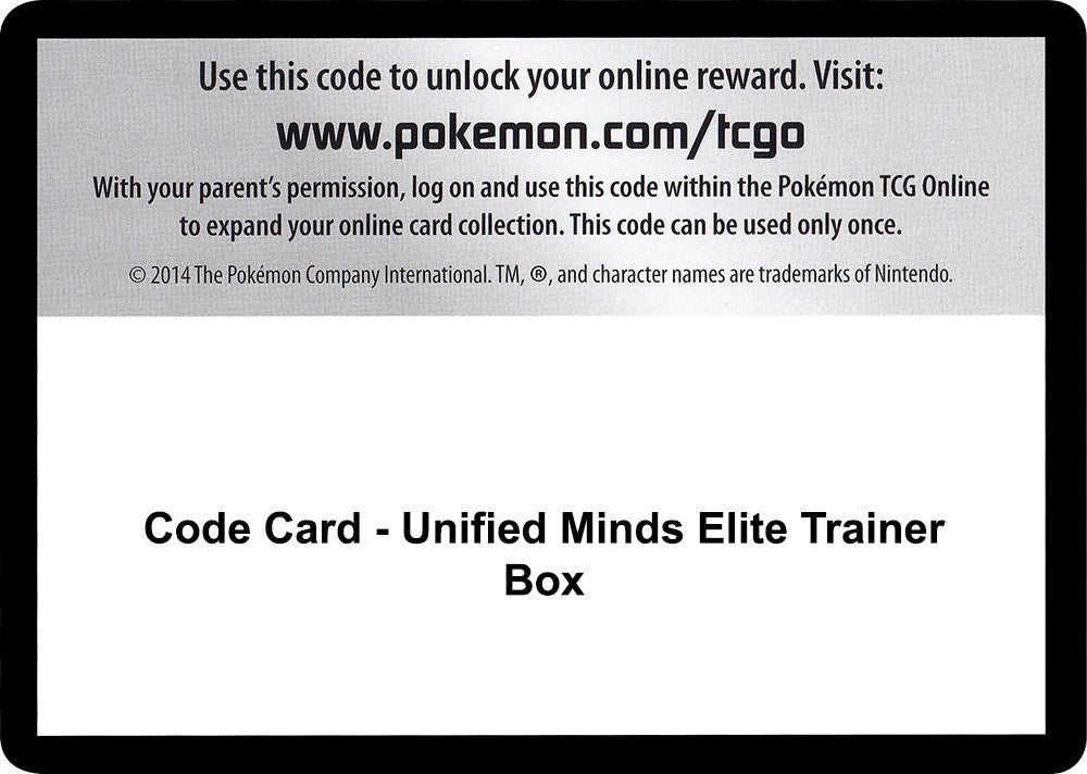 Image for Code Card - Unified Minds Elite Trainer Box - Pokemon