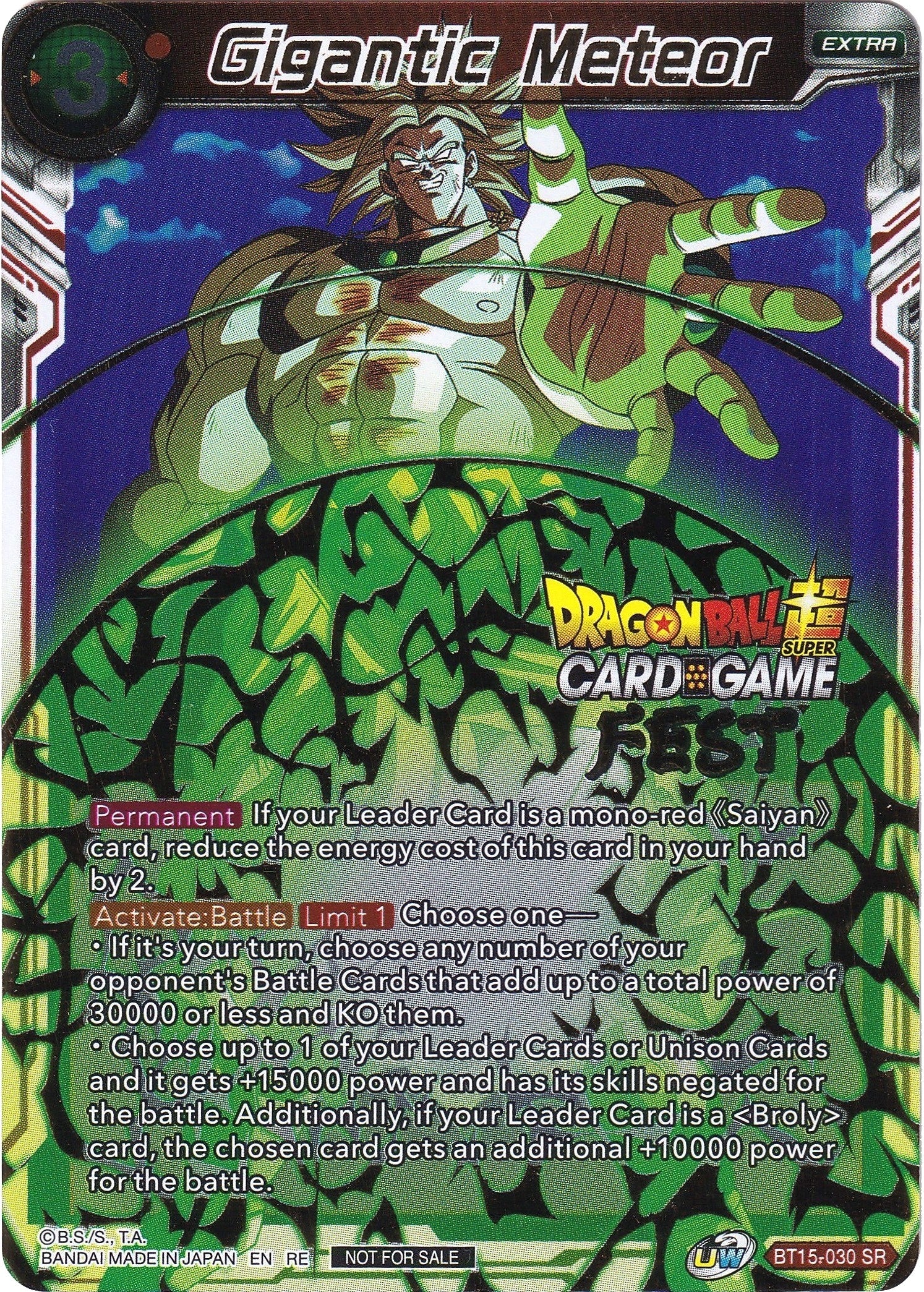 Image for Gigantic Meteor (Card Game Fest 2022) (Tournament Promotion Cards) (BT15-030) - Dragon Ball Super: Masters