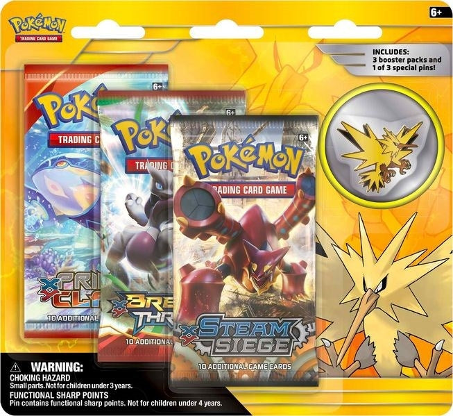 Image for Legendary Birds Pin 3 Pack Blister [Zapdos Pin] - Pokemon