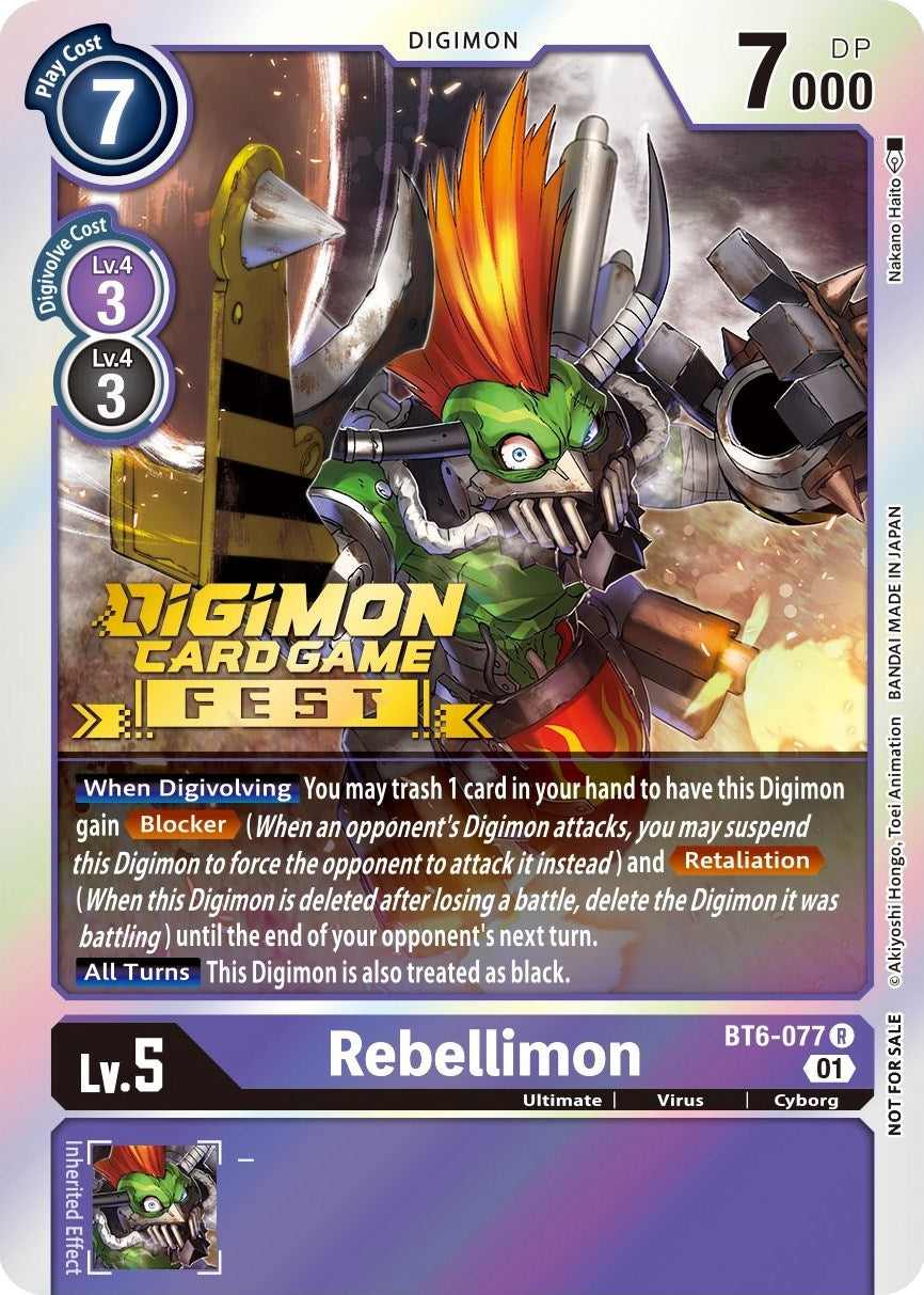 Image for Rebellimon (Digimon Card Game Fest 2022) (BT06) (6077)