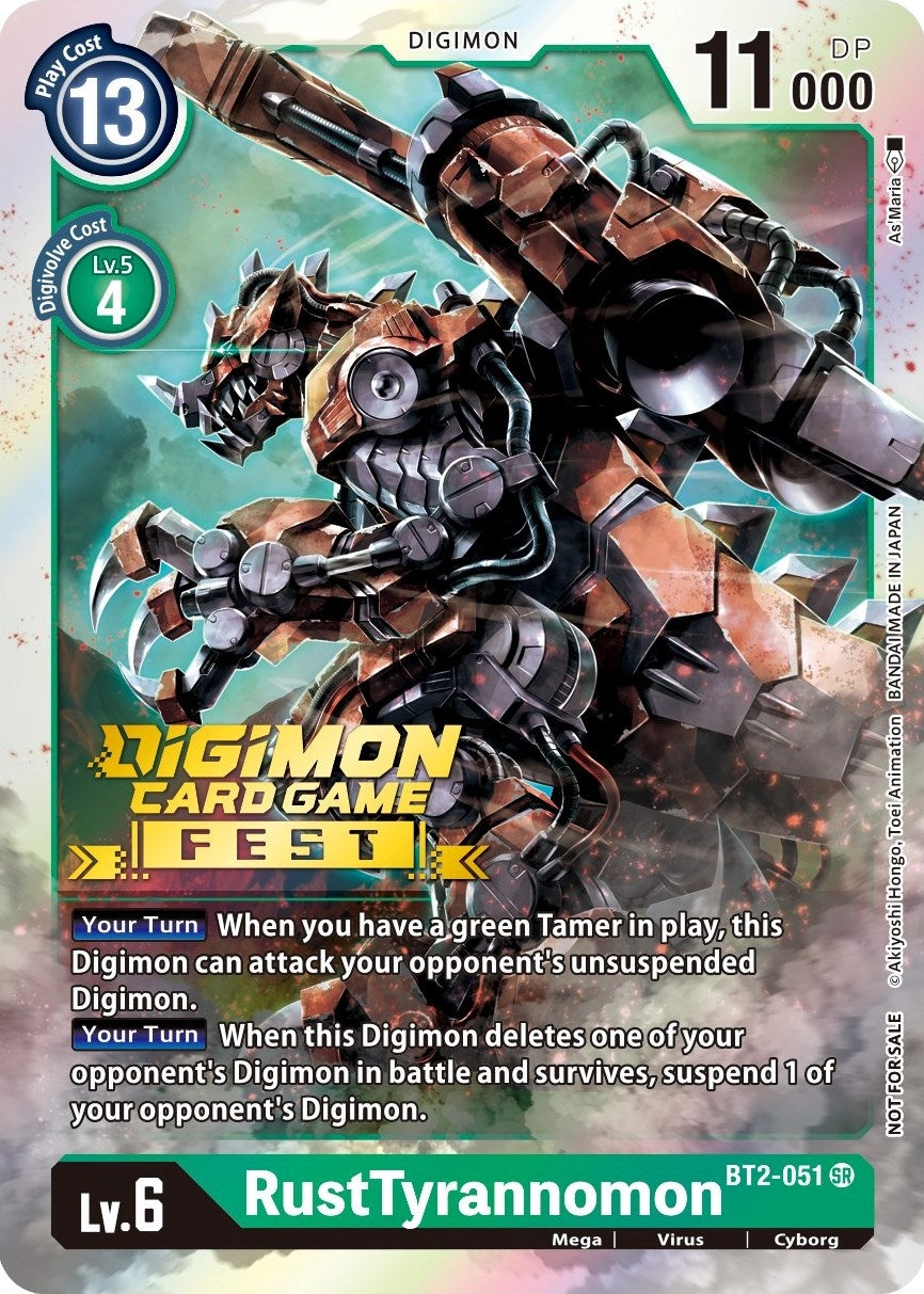 Image for RustTyrannomon (Digimon Card Game Fest 2022) (BT01-03A) (BT2-051 SR) - Digimon Card Game