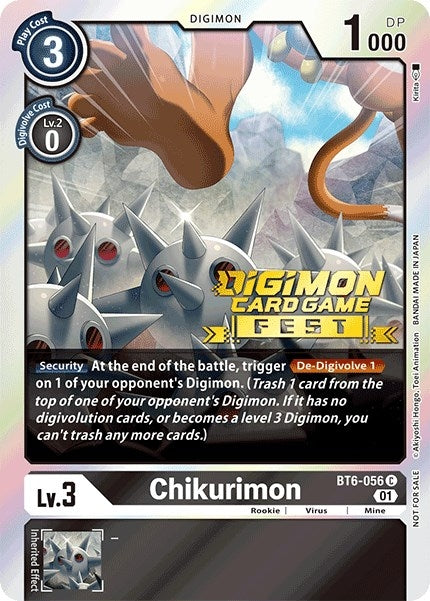 Image for Chikurimon (Digimon Card Game Fest 2022) (BT06) (6056)