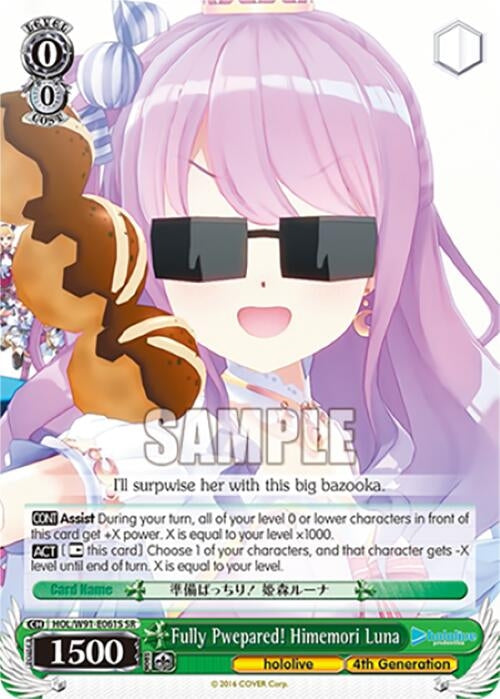 Image for Fully Pwepared! Himemori Luna (SR) (hololive production) (HOL/W91-E061S SR) - Weiss Schwarz