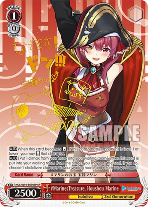 Image for #MarinesTreasure, Houshou Marine (SP) (hololive production) (HOL/W91-E079SP SP) - Weiss Schwarz