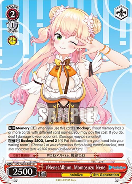 Image for #NenesAlbum, Momosuzu Nene (hololive production) (HOL/W91-E091 U) - Weiss Schwarz